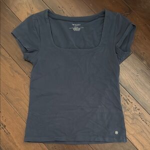 Roxy Gray Fitted Short Sleeve T-Shirt